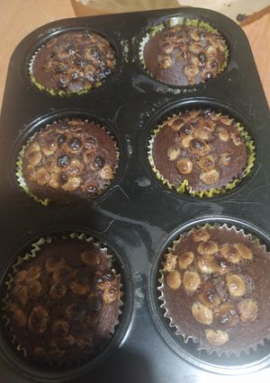 Φωτογραφία της συνταγής Muffins με κακάο χωρίς ζάχαρη ♠️💜