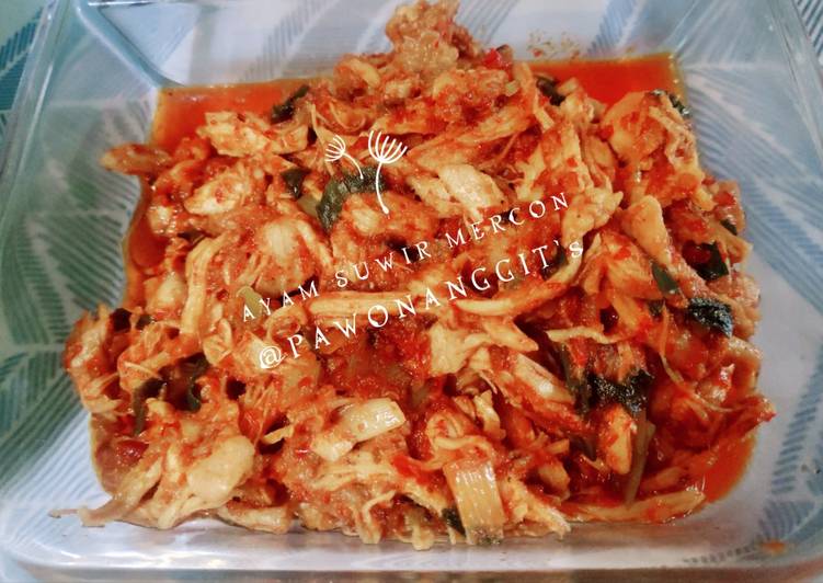 Easiest Way to Cook Delicious Ayam suwir sambel mercon