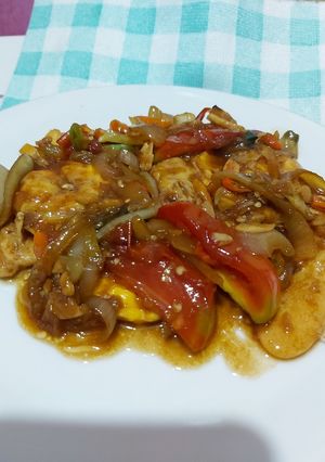 Foto resep Telur ceplok saus tiram kecap simpel