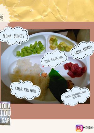 Foto resep Mpasi 4* 6mo+ bubur daging buncis brokoli