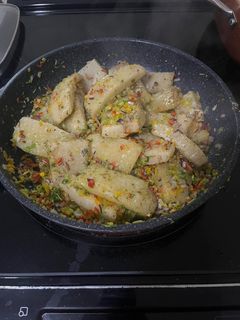 Una foto de Panapen Salteado con vegetales
