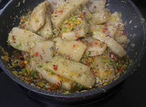 Una foto de Panapen Salteado con vegetales