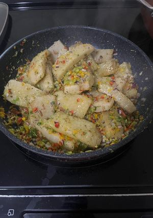 Una foto de Panapen Salteado con vegetales