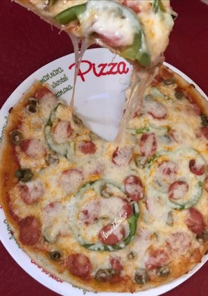 صورة لوصفة بيتزا 🍕