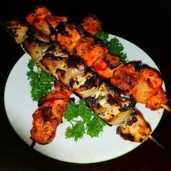 A picture of Mike's Two Way Grilled Chicken Skewers.