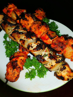 A picture of Mike's Two Way Grilled Chicken Skewers.