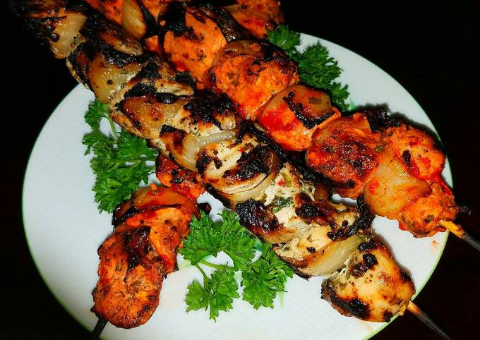 Steps to Make Quick Mike&#39;s Two Way Grilled Chicken Skewers