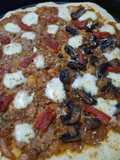 Pizza 2 sabores: con atún y con champiñones