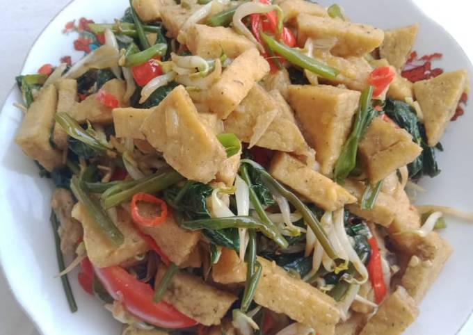 Resep Tumis kangkung+Tauge+Tempe Gembus Anti Gagal