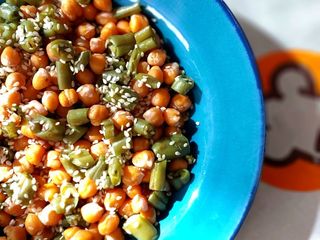🌸سالاد لوبیا سبز و نخود🌸(رژیمی)