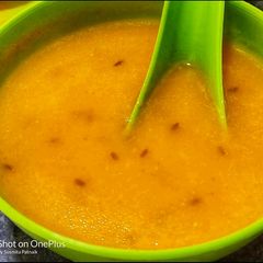 A picture of Carrot and tomato Soup.