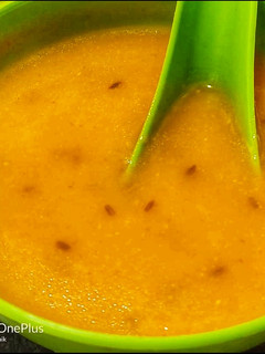 A picture of Carrot and tomato Soup.