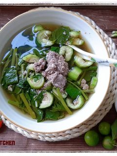 Hình của món Canh cua rau mồng tơi.