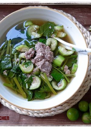 Hình của món Canh cua rau mồng tơi.
