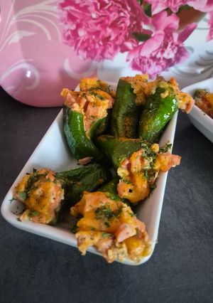 Une photo de 🧀 Bouchées gourmandes de mini-poivrons farcis 🌶️🧀