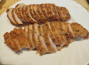 Foto principal de Pechugas de pollo marinada y luego braseadas en el horno o en la Airfryer