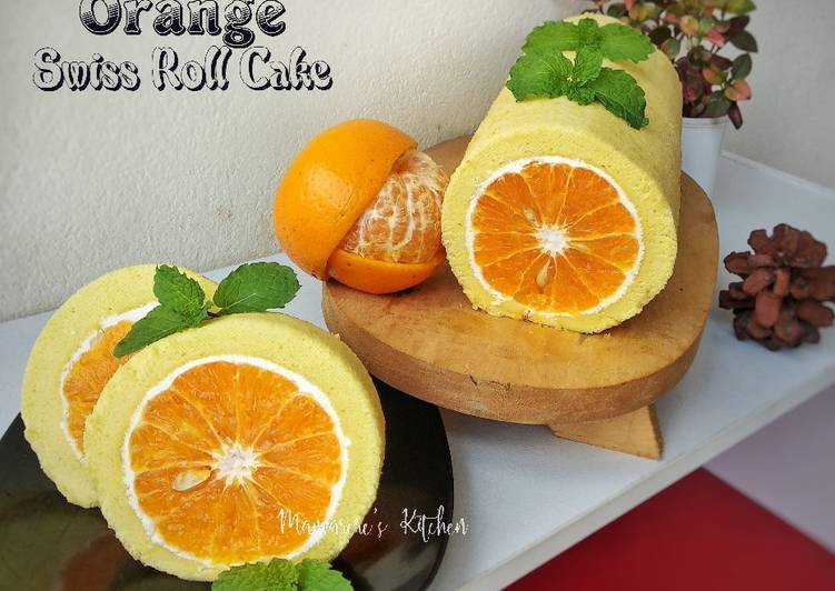 Orange Swiss Roll Cake