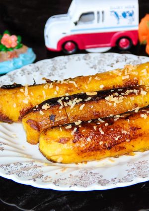 A picture of Kerala Style Ghee Roasted Plantains.