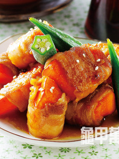 【煎炒好功夫】金瓜肉捲燒 的食譜成品照片
