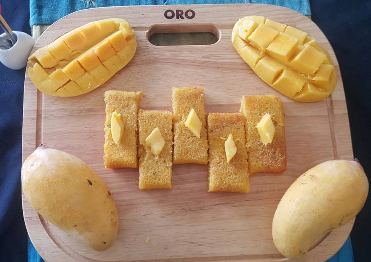 Recipe: Perfect Eggless Mango Cake