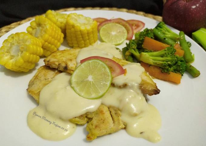 Resep Simple Chicken Steak with Chessee Sause yang Sempurna