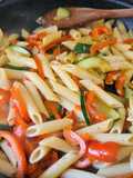 Pasta con Pimentón y Zapallito