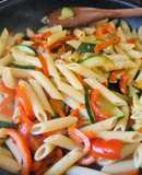 Pasta con Pimentón y Zapallito
