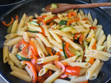 Pasta con Pimentón y Zapallito