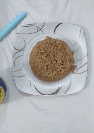Shinkafa me kala (brown rice) ainihin hoton girkin