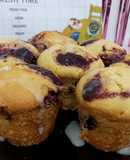 Yoghurt Blueberry Jam Muffin with Lemon Glaze 🫐🍋