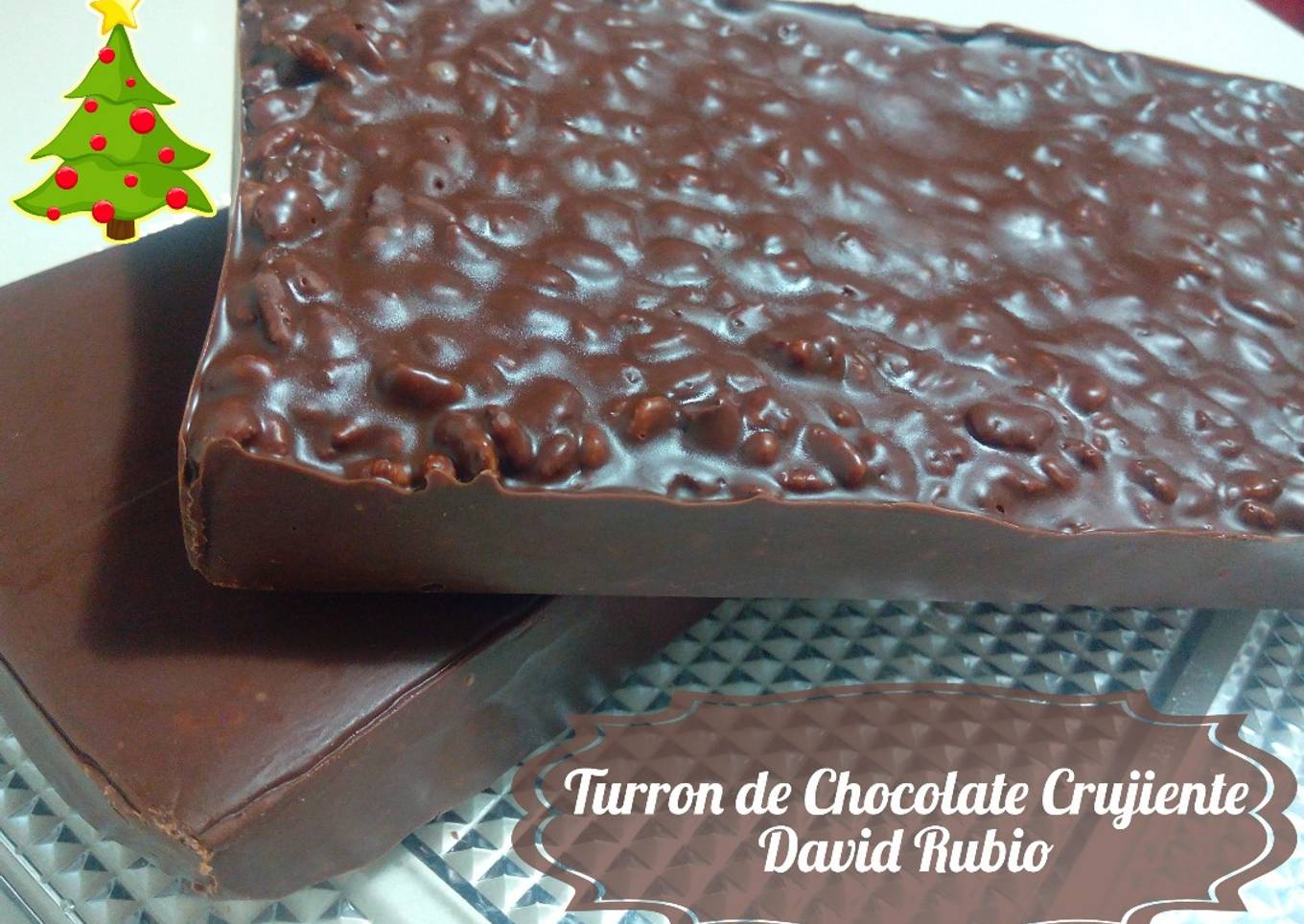 Turrón de chocolate crujiente