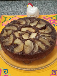 Una foto de Torta invertida de manzana