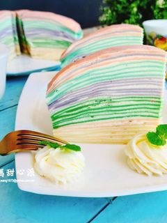 基礎千層派與彩虹千層派 的食譜成品照片