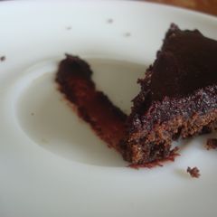 A picture of Chocolate Mousse Pie with a secret ingredient.
