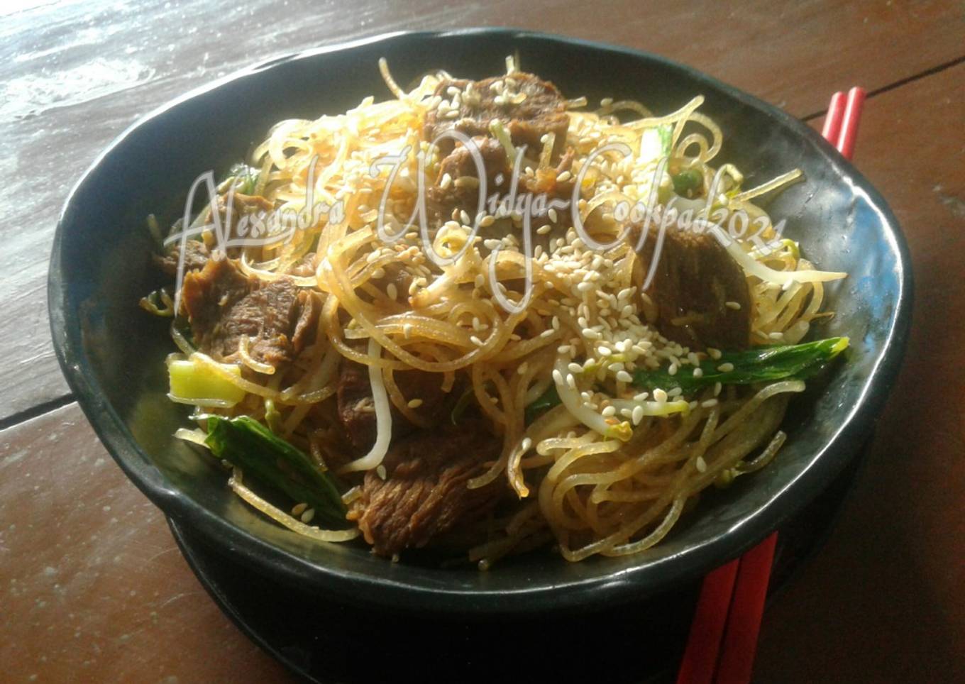 Resep Bihun Goreng Sapi Saus Teriyaki Anti Gagal