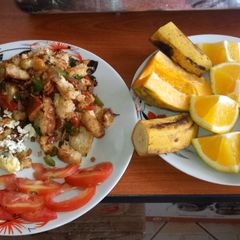 A picture of Tossed "stir-fry" bread with scrambled eggs...#breakfastcontest#.