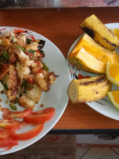 A picture of Tossed "stir-fry" bread with scrambled eggs...#breakfastcontest#.