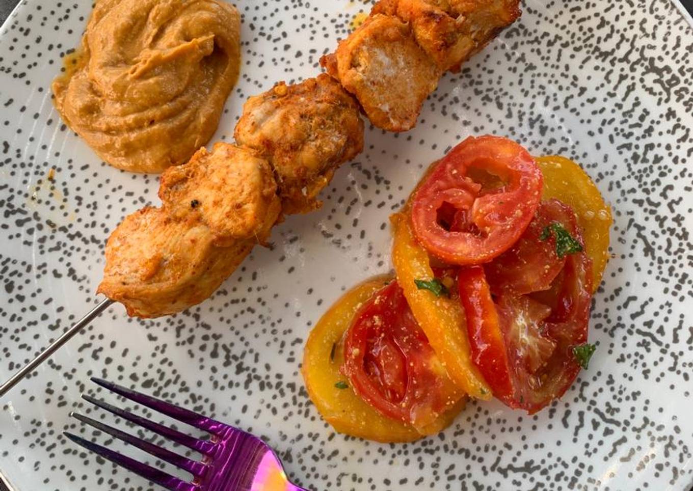 Brochettes de poulet - marinade curry