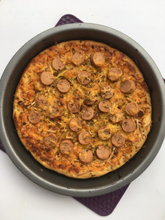 Foto resep Cheesy pizza eggless & ulenless ala fe