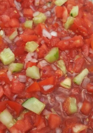 A picture of Cucumber kachumbari.