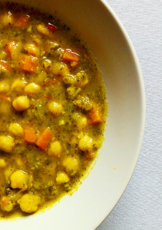 Una foto de Garbanzos con espinacas