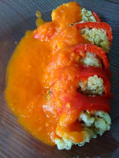 Vegán töltött paprika recept fotója