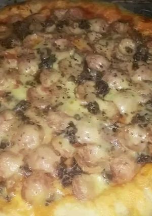 Foto resep Meaty lovers pizza #oven tangkring /Hock #takaran sendok