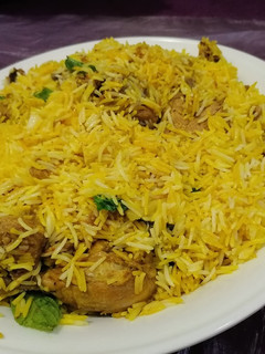 A picture of Chicken biryani.