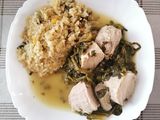 Carne de puerco en salsa verde con verdolagas