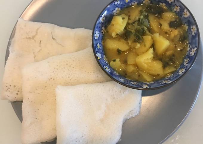 Recipe of Anthony Bourdain Amboli (rice crepes for gravies)