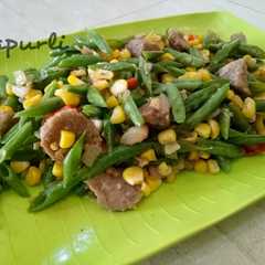 รูปของ Tumis buncis jagung bakso