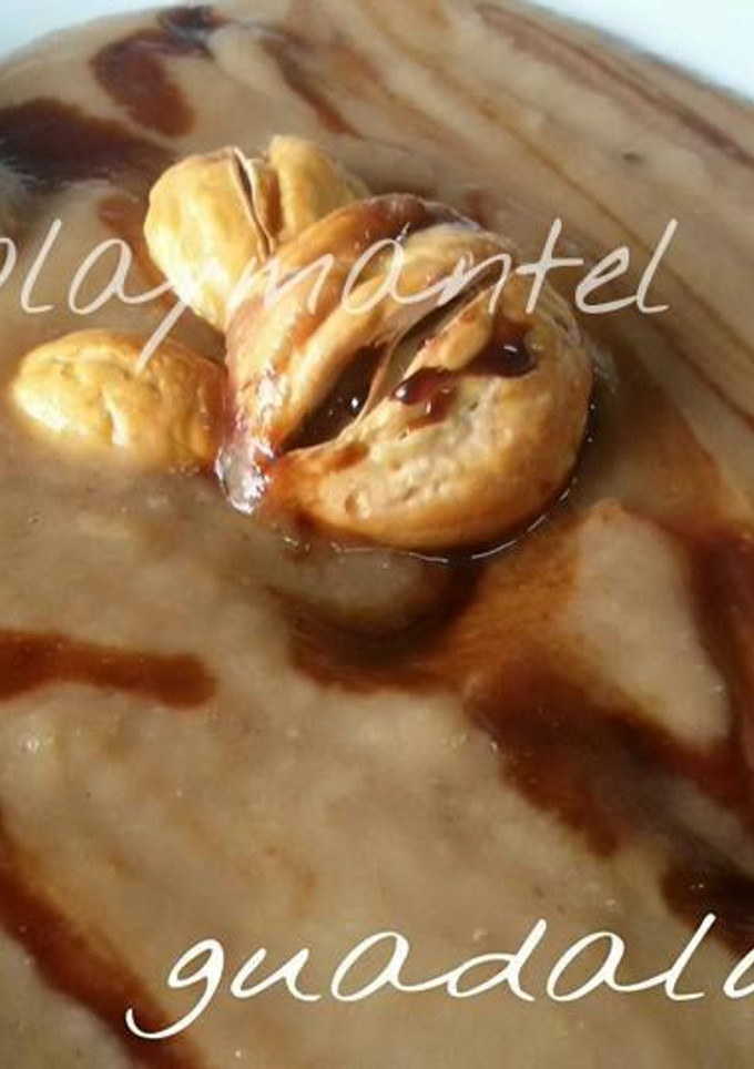 Una foto de Puré de castañas asadas con reducción de vinagre de Pedro Ximenez en GME, GMF y tradicional