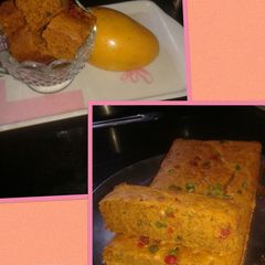 A picture of Biscuit mango cake.