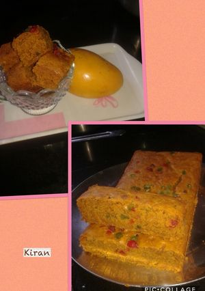A picture of Biscuit mango cake.
